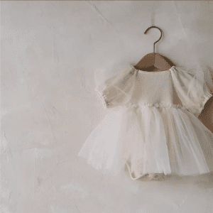 NEWBORN BABY GIRL PRINCESS DRESS WITH HAIR ACCESSORIES