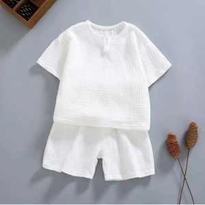 SUMMER ORGANIC COTTON NIGHTWEAR SHORT SUIT