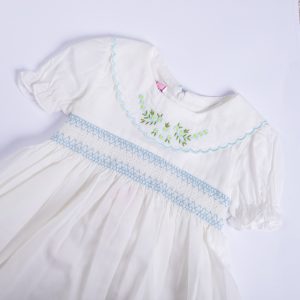 EMBROIDERED COLLAR PARTY DRESS